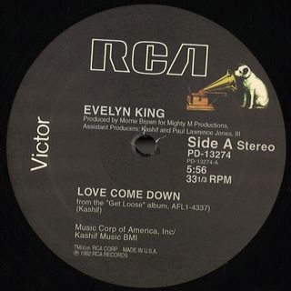 Evelyn King — Love Come Down vinyl cover