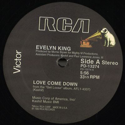 Evelyn King — Love Come Down vinyl cover