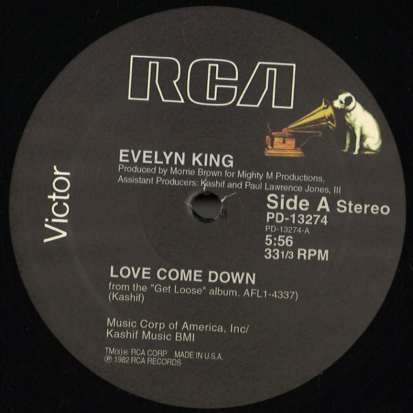 Evelyn King — Love Come Down vinyl cover