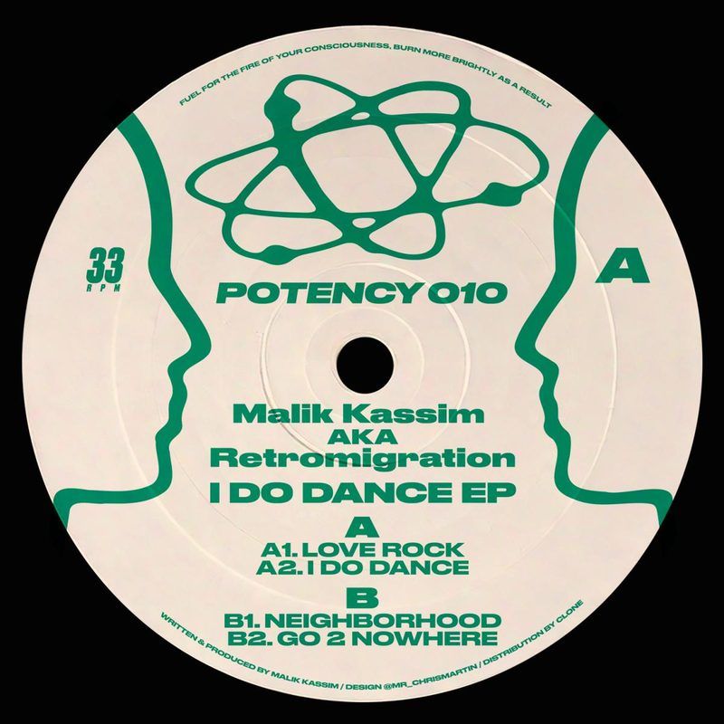 Malik Kassim aka Retromigration — I Do Dance EP vinyl cover