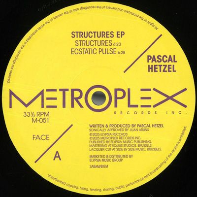 Pascal Hetzel — Structures EP vinyl cover