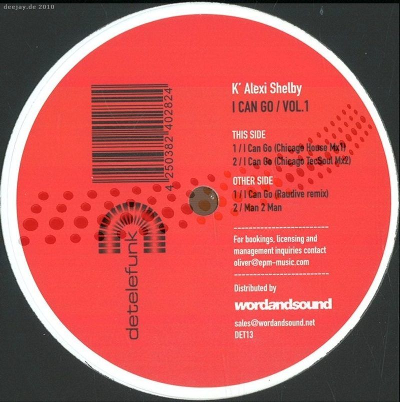 K' Alexi Shelby — I Can Go vinyl cover