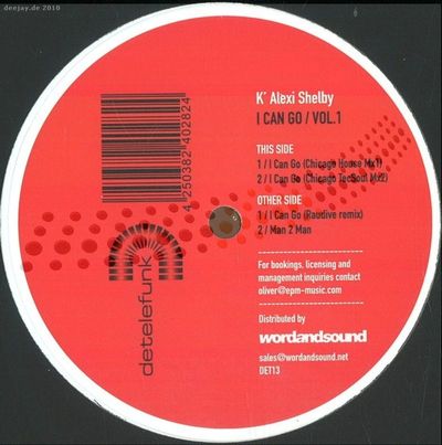 K' Alexi Shelby — I Can Go vinyl cover