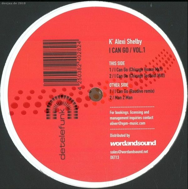 K' Alexi Shelby — I Can Go vinyl cover