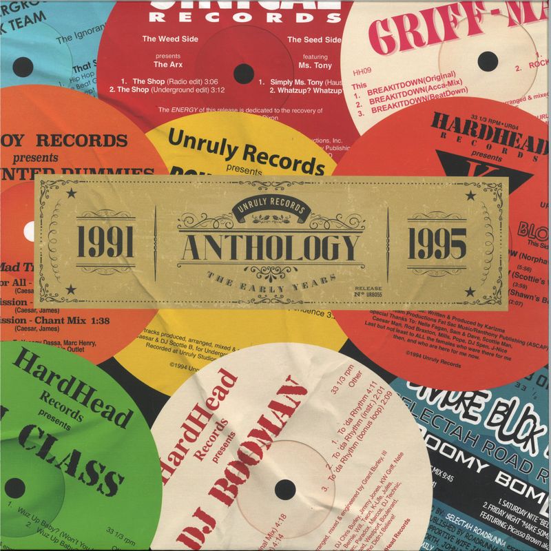 Various — Unruly Records Anthology: 1991-1995 LP vinyl cover