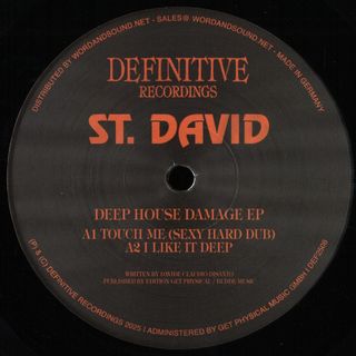 St. David — Deep House Damage EP vinyl cover