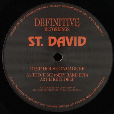 St. David — Deep House Damage EP vinyl cover