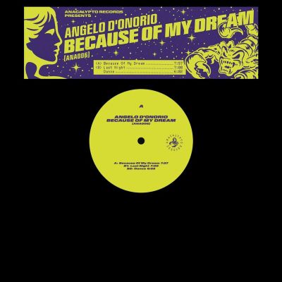 Angelo D'Onorio — Because Of My Dream vinyl cover