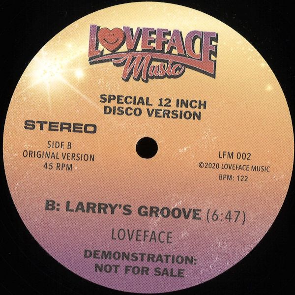 Loveface — De-mixes: Vol 2 vinyl cover