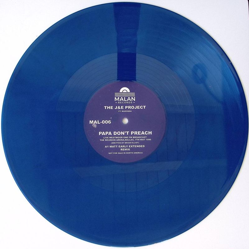 The J&E Project, Madonna — PAPA DON’T PREACH vinyl cover