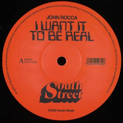 John Rocca — I Want It To Be Real EP vinyl cover