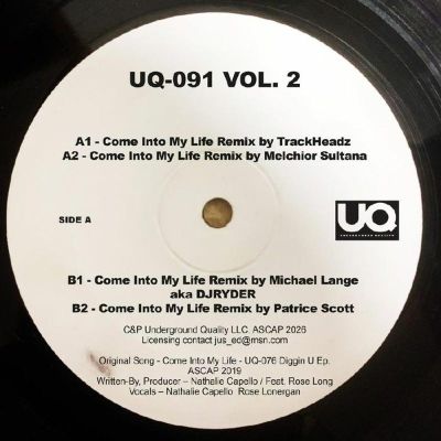 Nathalie Capello, Rose Lonergan — Come Into My Life Remix Vol 2 vinyl cover