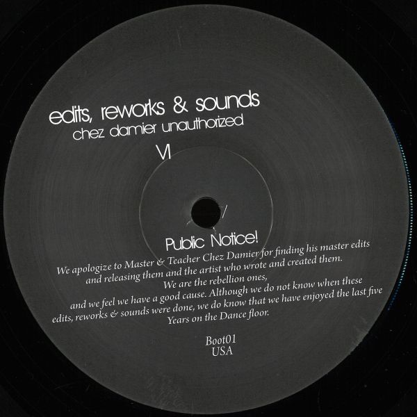 Unknown — Edits, Reworks & Sounds - Chez Damier Unauthorized vinyl cover