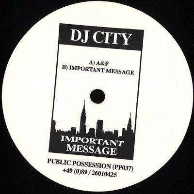 Dj City — Important Message vinyl cover