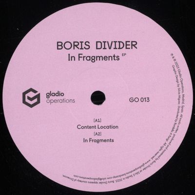 Boris Divider — IN FRAGMENTS EP vinyl cover