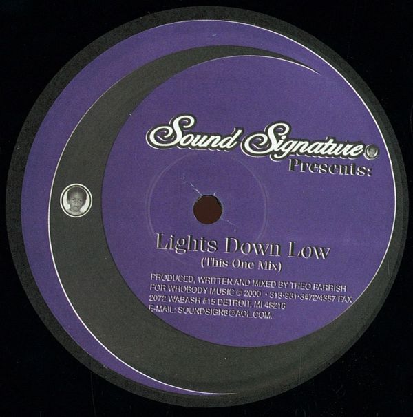 Theo Parrish — Lights Down Low vinyl cover