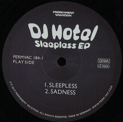 Dj Hotel — Sleepless EP vinyl cover
