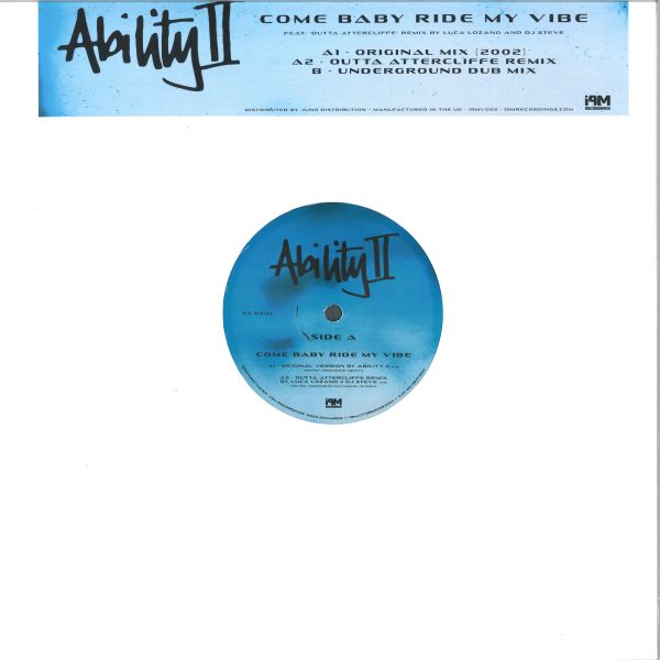 Ability Ii — Come Baby Ride My Vibe vinyl cover