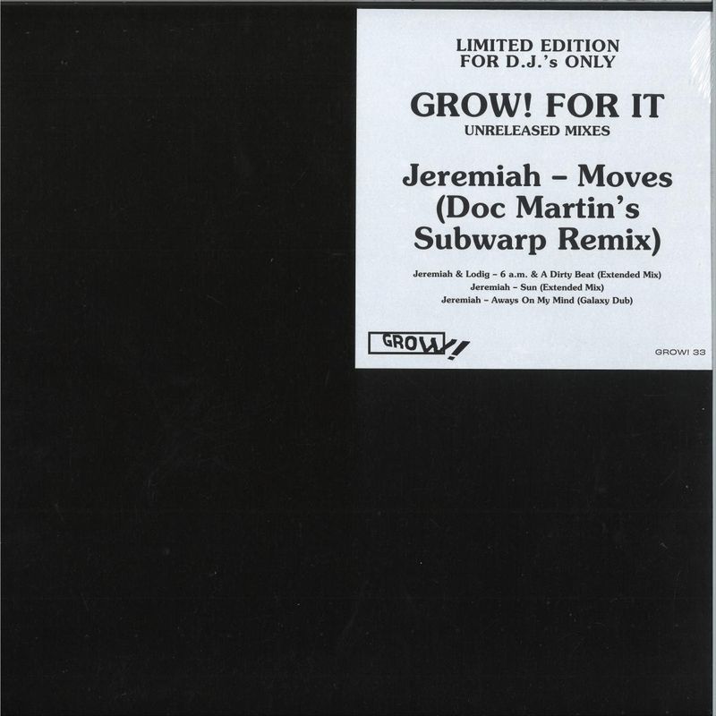 Various — GROW! FOR IT - UNRELEASED MIXES vinyl cover