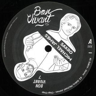 Sakro, Michael James, Andrade — Bon Vivant Ltd. 7 vinyl cover