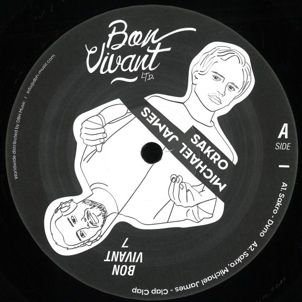 Sakro, Michael James, Andrade — Bon Vivant Ltd. 7 vinyl cover