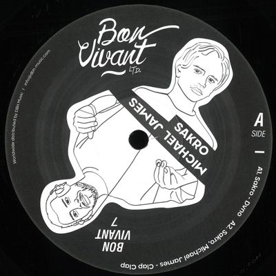 Sakro, Michael James, Andrade — Bon Vivant Ltd. 7 vinyl cover