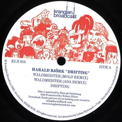 Harald Björk — Drifting feat. Molø, Ada, Throwing Snow, Skudge vinyl cover