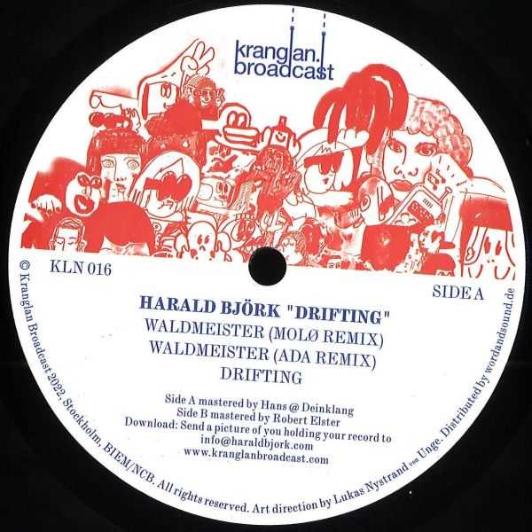 Harald Björk — Drifting feat. Molø, Ada, Throwing Snow, Skudge vinyl cover