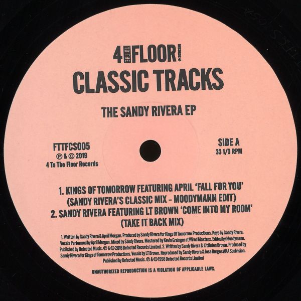 Various Classic Tracks — The Sandy Rivera EP vinyl cover