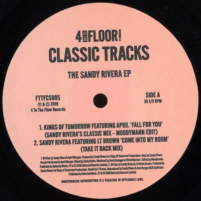 Various Classic Tracks — The Sandy Rivera EP vinyl cover