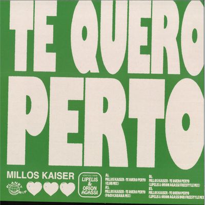 Millos Kaiser — TE QUERO PERTO vinyl cover