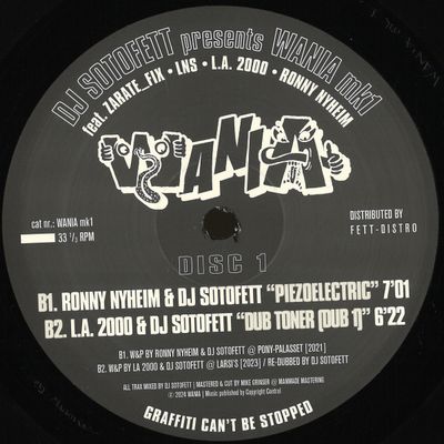 Dj Sotofett — WANIA mk1 (2x12") vinyl cover