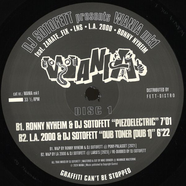 Dj Sotofett — WANIA mk1 (2x12") vinyl cover