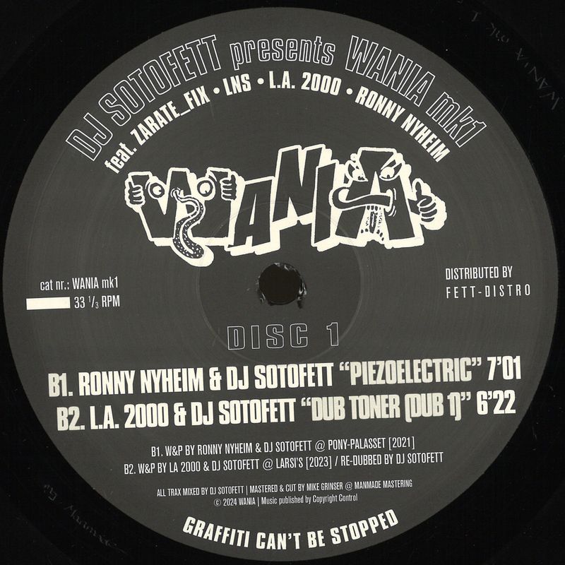 Dj Sotofett — WANIA mk1 (2x12") vinyl cover