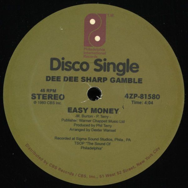 Dee Dee Sharp Gamble — Easy Money (Todd Terje Edit) vinyl cover
