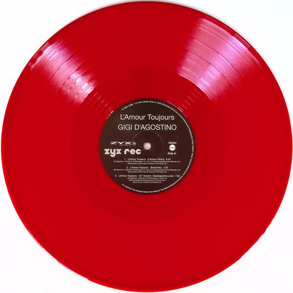 Gigi D‘Agostino — L‘Amour Toujours vinyl cover