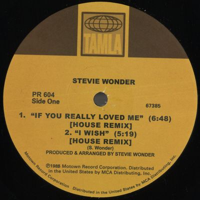 Stevie Wonder — If You Really Loved Me / I Wish / In My Mind (House Mixes) vinyl cover