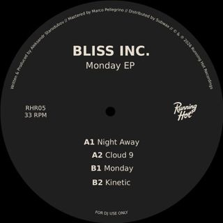 Bliss Inc. — Monday EP vinyl cover