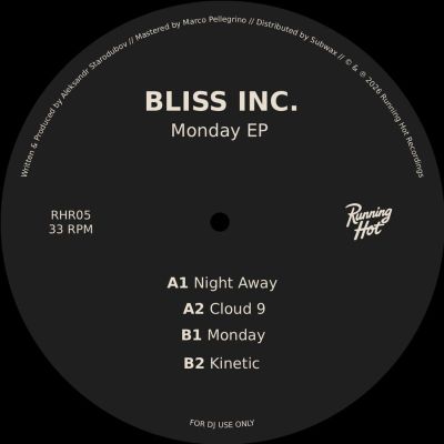 Bliss Inc. — Monday EP vinyl cover