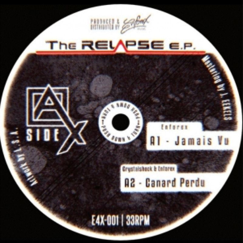 Crystalshock, Enforex — The Relapse EP vinyl cover