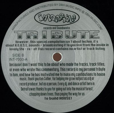 Terrence Parker — Tribute To Can Collier vinyl cover