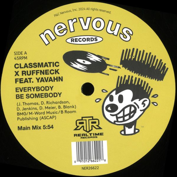Classmatic, Ruffneck, Yavahn — Everybody Be Somebody vinyl cover