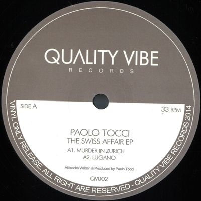 Paolo Tocci — The Swiss Affair Ep vinyl cover