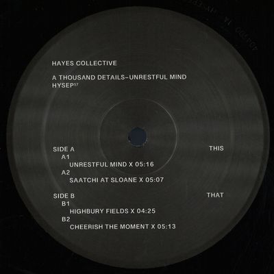 A Thousand Details — Unrestful Mind vinyl cover