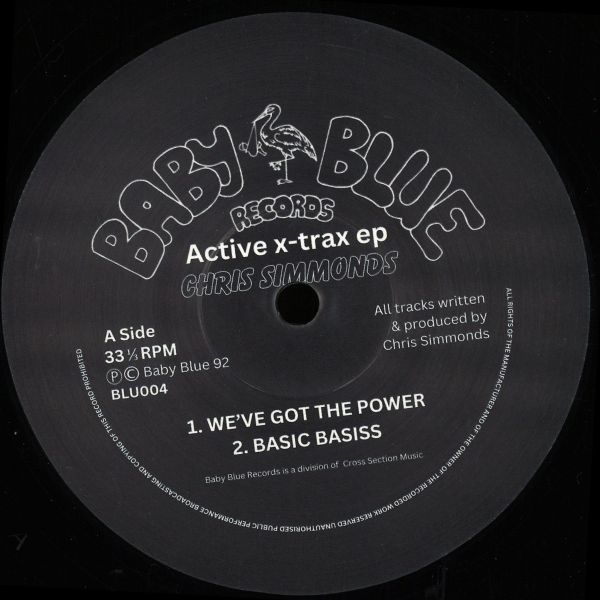 Chris Simmonds — Active X-Trax EP vinyl cover