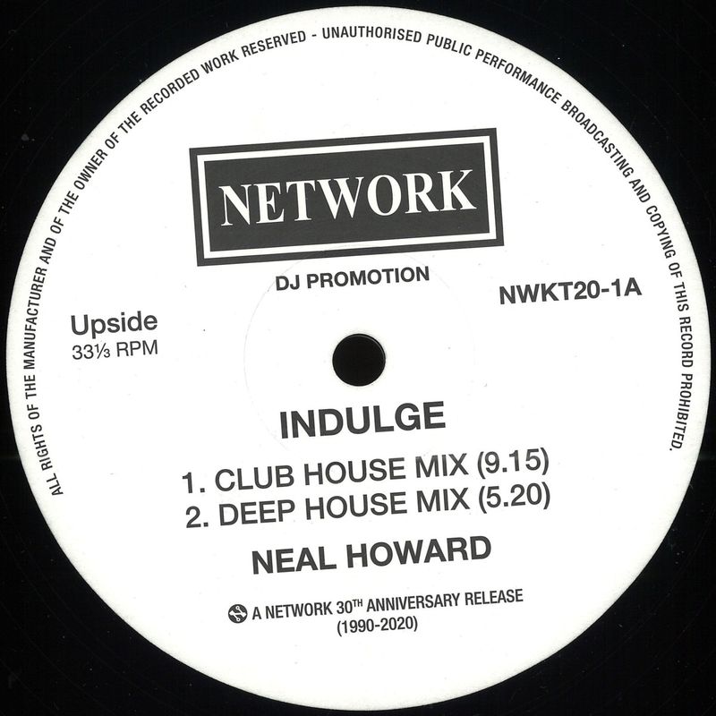 Neal Howard — Indulge / To Be Or Not To Be vinyl cover
