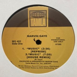 Marvin Gaye — Music / Mercy Mercy "House Remixes" vinyl cover