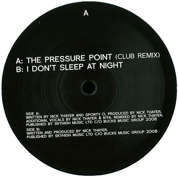 Nick Thayer — The Pressure Point/i Can't Sle vinyl cover