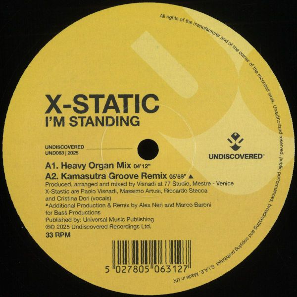 X-Static — I'M STANDING vinyl cover