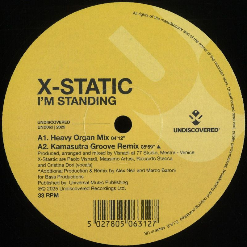 X-Static — I'M STANDING vinyl cover